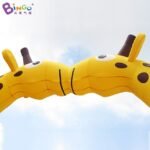 Highly Recommended 10x1 7x5 3mh Inflatable Yellow Giraffe Arch Way Custom Made Amusement Entrance Decoration To Kid - 6