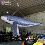 Highly Recommended 3m Length Inflatable Suspended Humpback Whale Air Filled Custom Tailor Ocean Theme Hanging Item Decoration - 5