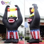 Highly Recommended 7 6mh Inflatable Giant Gorilla Holding Airship Model Characteristic Orangutan Cartoon - 7