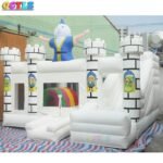 Hot Ocyle Best-selling White Inflatable Clown For And Slide Combination Bouncing House - 3