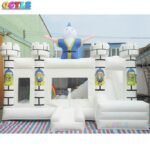 Hot Ocyle Best-selling White Inflatable Clown For And Slide Combination Bouncing House - 4