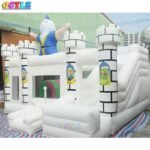 Hot Ocyle Best-selling White Inflatable Clown For And Slide Combination Bouncing House - 5