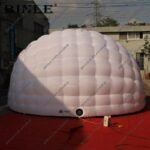 Half-sphere 5m Outdoor Inflatable Half Dome Tent Logo Printed Bar With Colorful Lights For Party Wedding Decoration - 5