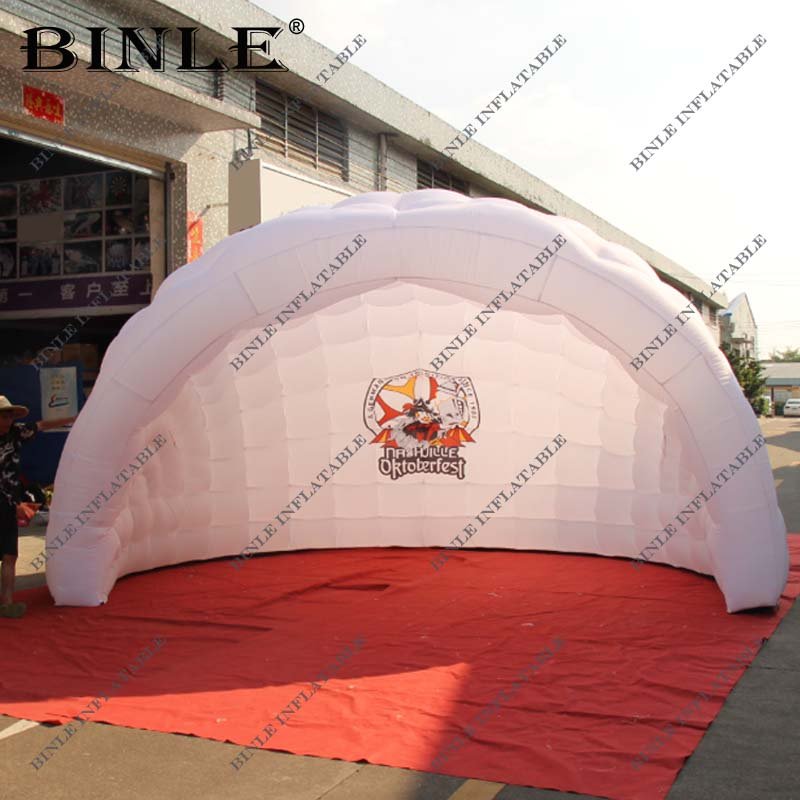 5m Inflatable Halfdome Tent With Logo Print Colorful Lights For Outdoor Party Wedding Bar Decoration - 4 5m Inflatable Halfdome Tent With Logo Print Colorful Lights For Outdoor Party Wedding Bar Decoration - 4