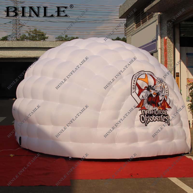 5m Inflatable Halfdome Tent With Logo Print Colorful Lights For Outdoor Party Wedding Bar Decoration - 6 5m Inflatable Halfdome Tent With Logo Print Colorful Lights For Outdoor Party Wedding Bar Decoration - 6