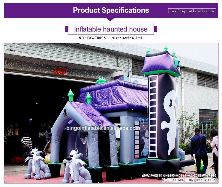 Outdoor Inflatable Halloween Decoration 4x5x4 2mh Haunted House Tunnel Event Standing Balloon Toys - 1