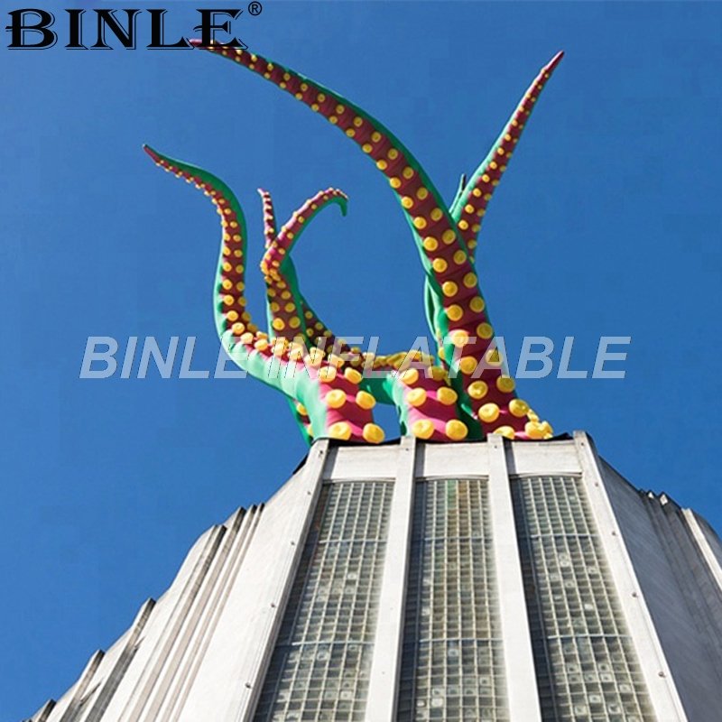 Huge Red Inflatable Octopus Tentacle Halloween Festival Event Stage Party Decoration Giant Prop - 4 Huge Red Inflatable Octopus Tentacle Halloween Festival Event Stage Party Decoration Giant Prop - 4