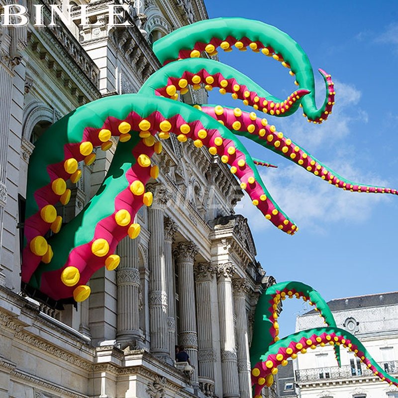Huge Red Inflatable Octopus Tentacle Halloween Festival Event Stage Party Decoration Giant Prop - 5 Huge Red Inflatable Octopus Tentacle Halloween Festival Event Stage Party Decoration Giant Prop - 5