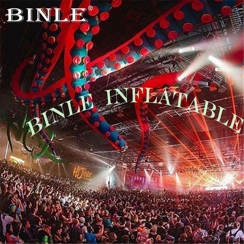 Huge Red Inflatable Octopus Tentacle Halloween Festival Event Stage Party Decoration Giant Prop - 1 Huge Red Inflatable Octopus Tentacle Halloween Festival Event Stage Party Decoration Giant Prop - 1