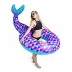 Hawaii Inflatable Mermaid Swimming Ring Large 180cm Lifebuoy Summer Fun Pool Beach Party Decoration Kid Adult Float Toy - 6