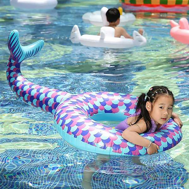Extra Large 180cm Inflatable Mermaid Swimming Ring Hawaii Themed Lifebuoy Fun Beach Pool Party Float Toy For Kids Adults - 3 Extra Large 180cm Inflatable Mermaid Swimming Ring Hawaii Themed Lifebuoy Fun Beach Pool Party Float Toy For Kids Adults - 3