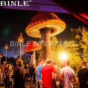 5m 16fth Outdoor Led Lighting Giant Inflatable Mushroom For Event Music Festival Stage Decoration - 2