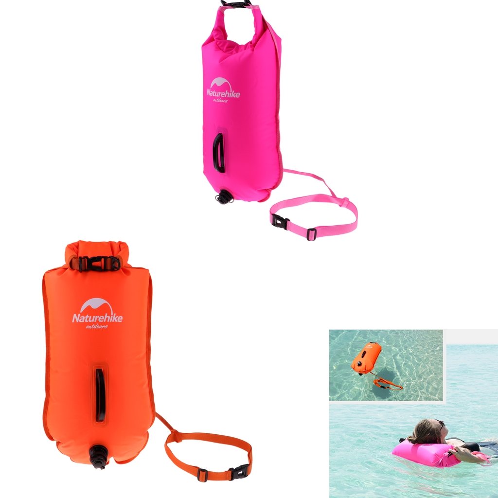 High Visibility Inflatable Swim Buoy Waterproof Dry Bag Safety Tow Float Open Water Swimming Belt Available In 2 Colors - 6