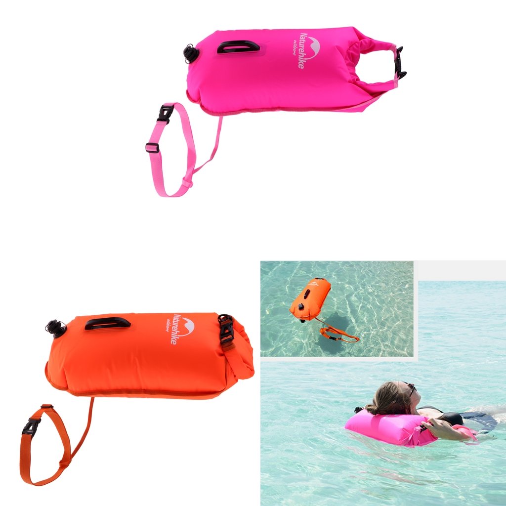 High Visibility Inflatable Swim Buoy Waterproof Dry Bag Safety Tow Float Open Water Swimming Belt Available In 2 Colors - 7