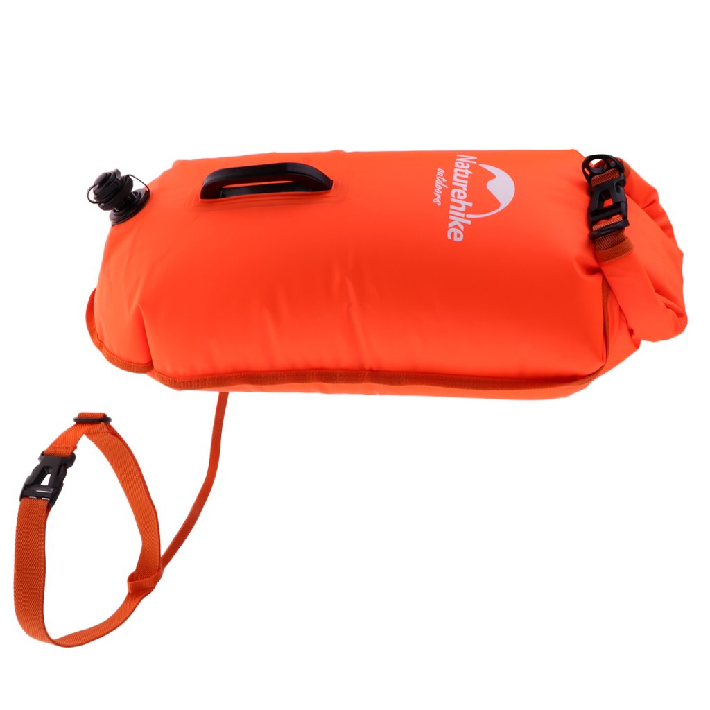 High Visibility Inflatable Swim Buoy Waterproof Dry Bag Safety Tow Float Open Water Swimming Belt Available In 2 Colors - 14