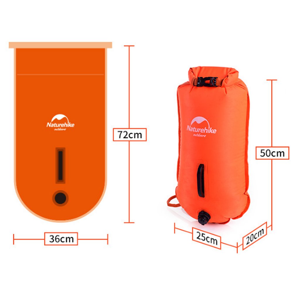 High Visibility Inflatable Swim Buoy Waterproof Dry Bag Safety Tow Float Open Water Swimming Belt Available In 2 Colors - 16