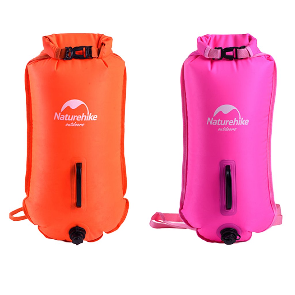 High Visibility Inflatable Swim Buoy Waterproof Dry Bag Safety Tow Float Open Water Swimming Belt Available In 2 Colors - 2