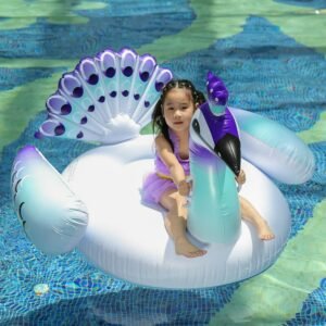 Hot Inflatable Peacock Swimming Laps Float Ring Floating Pool Water Party Toys 150x130x130cm - 2