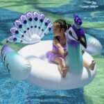 Hot Inflatable Peacock Swimming Laps Float Ring Floating Pool Water Party Toys 150x130x130cm