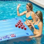 Hot Selling 24 Cup Holder Pvc Inflatable Beer Pong Table Pool Float Summer Water Party Fun Air Mattress Lounge Ice Bucket Cooler - 5