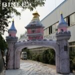 Hot Inflatable Castle Arch With Blower Custom Archway For Wedding Party Decoration - 3