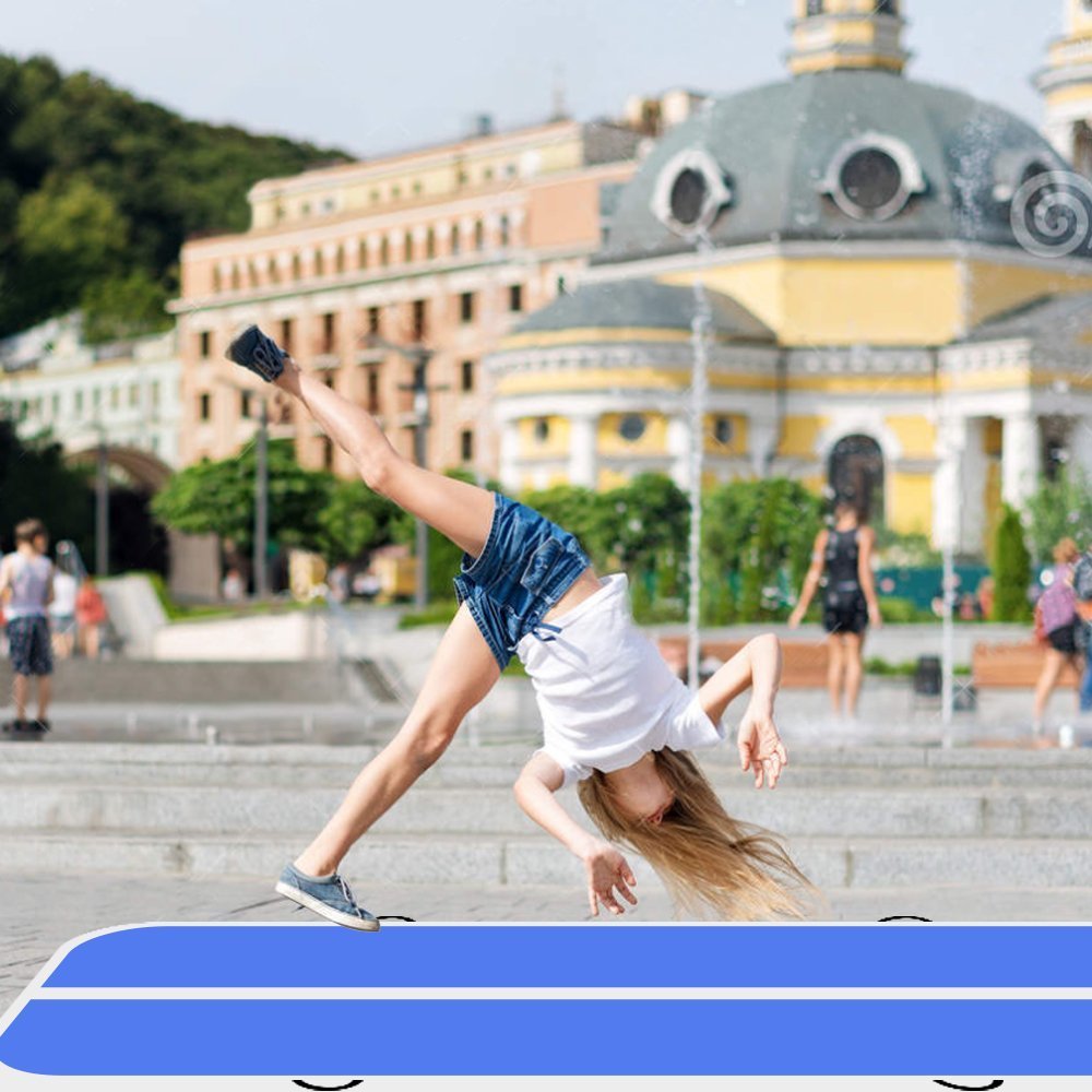 7m8m10m X2mx02m Inflatable Gymnastics Airtrack Home Training Tumbling Air Track Floor Trampoline For Beach Use - 5