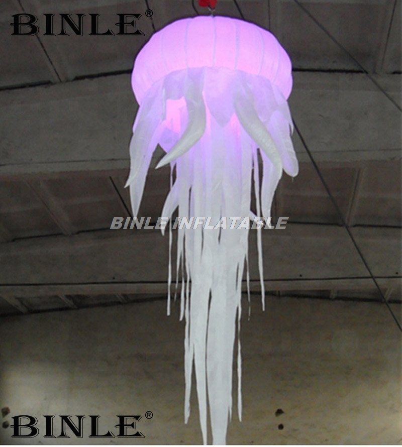 Led Illuminated Inflatable Jellyfish Balloon Lamp For Birthday Parties Holiday Events And Festive Decorations - 4