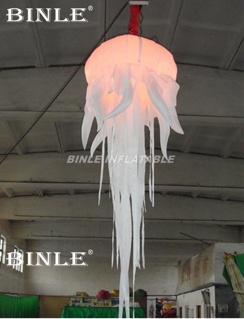 Led Illuminated Inflatable Jellyfish Balloon Lamp For Birthday Parties Holiday Events And Festive Decorations - 3