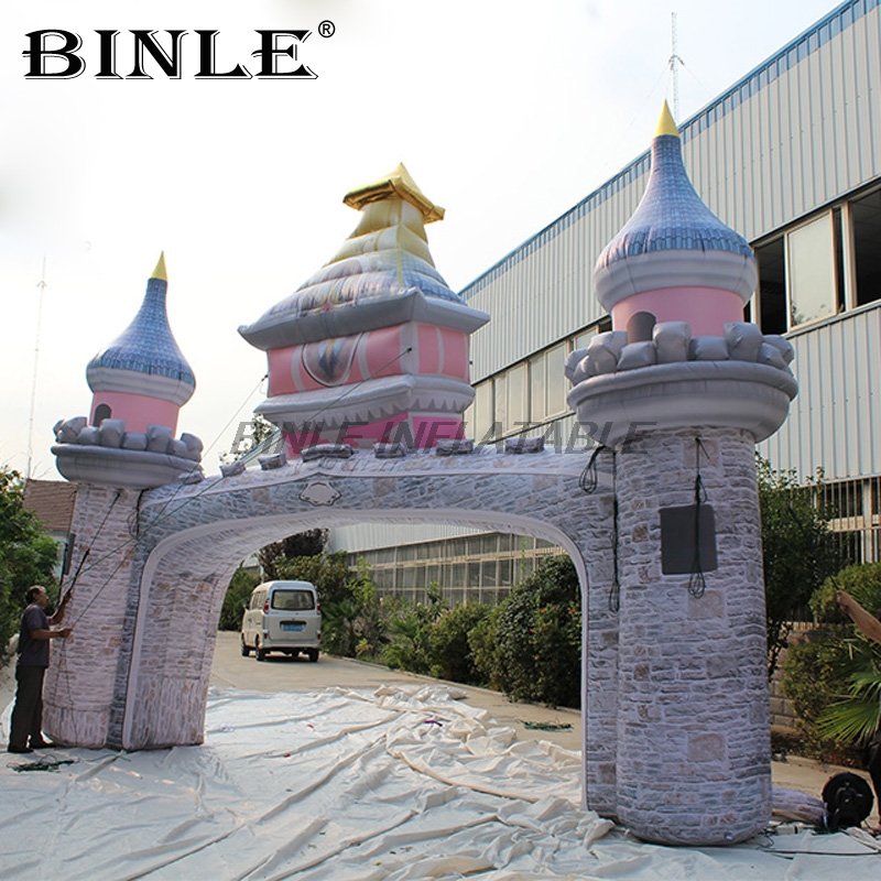 Deluxe Inflatable Wedding Archway Castle With Powerful Blower Customizable Party And Event Decoration - 1 Deluxe Inflatable Wedding Archway Castle With Powerful Blower Customizable Party And Event Decoration - 1