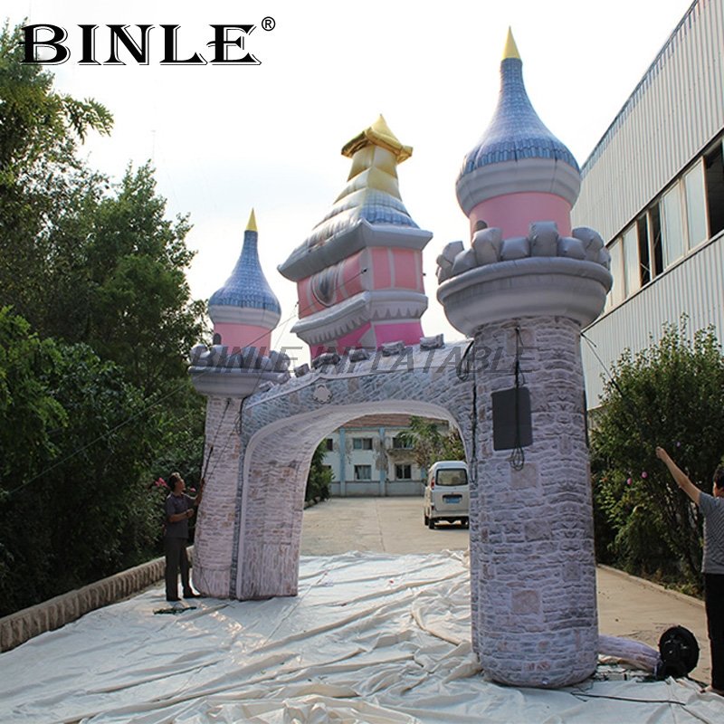 Deluxe Inflatable Wedding Archway Castle With Powerful Blower Customizable Party And Event Decoration - 2 Deluxe Inflatable Wedding Archway Castle With Powerful Blower Customizable Party And Event Decoration - 2