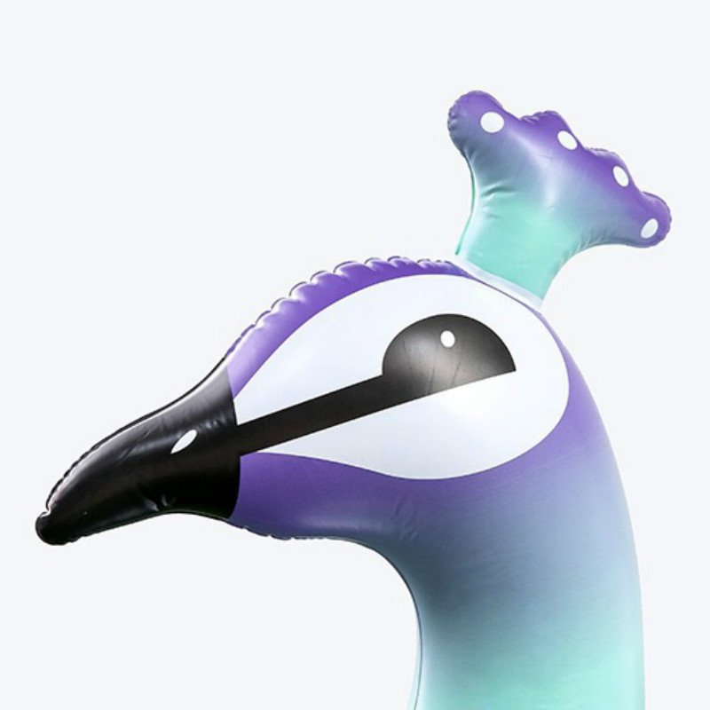 Peacock Inflatable Pool Float Ring 150x130x130cm Perfect For Swim Laps And Water Parties - 7