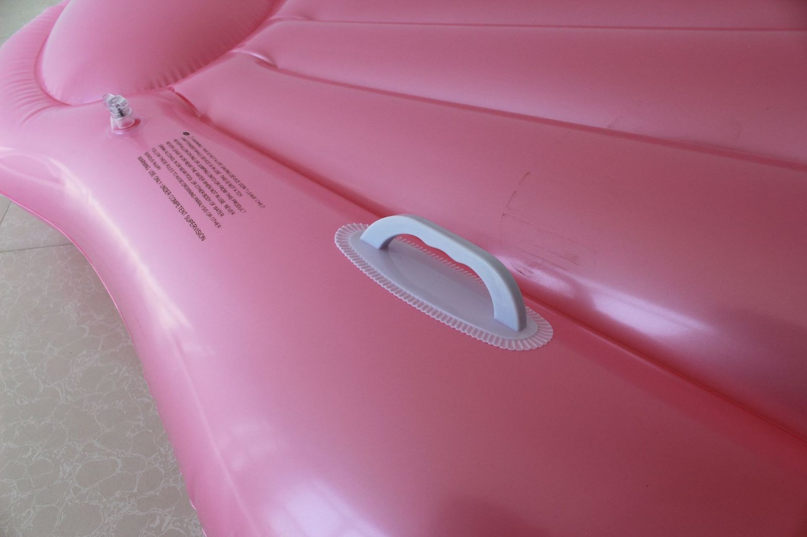 White Inflatable Shell Pool Float Aqua Lounger Swim Ring With Durable Handles Floating Raft - 11 White Inflatable Shell Pool Float Aqua Lounger Swim Ring With Durable Handles Floating Raft - 11