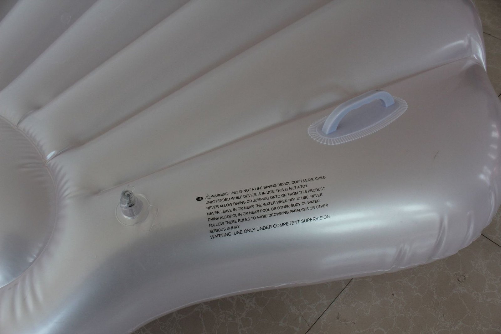 White Inflatable Shell Pool Float Aqua Lounger Swim Ring With Durable Handles Floating Raft - 19 White Inflatable Shell Pool Float Aqua Lounger Swim Ring With Durable Handles Floating Raft - 19