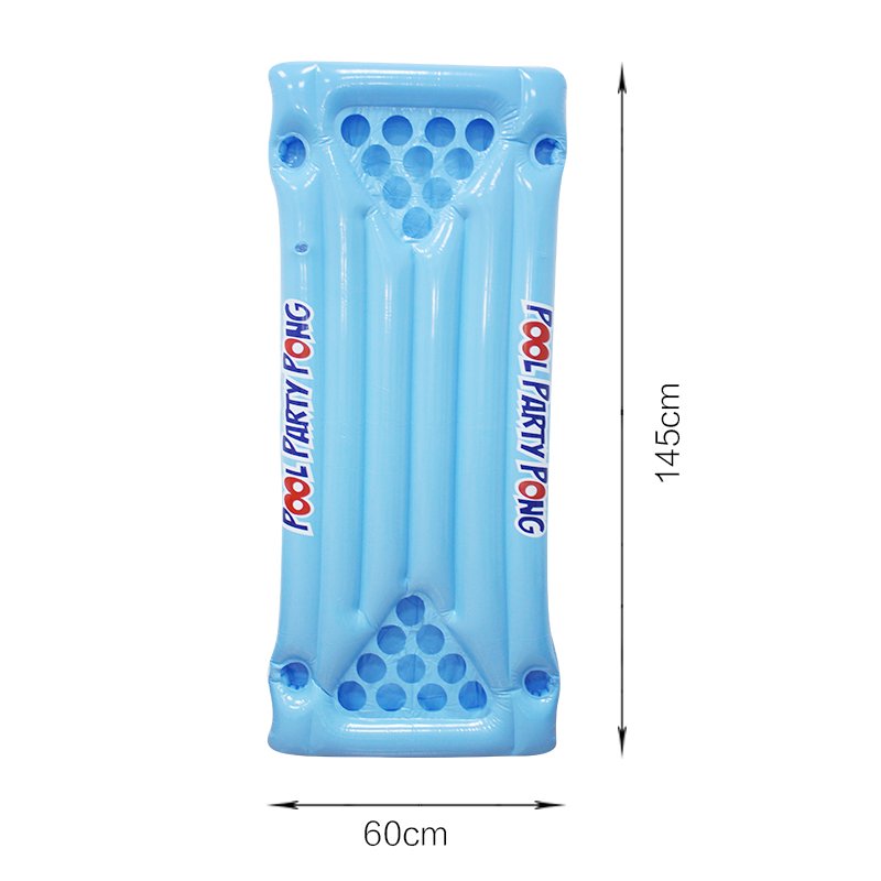 24cup Inflatable Beer Pong Table Pool Float Air Mattress Summer Water Party Lounge Ice Bucket Cooler Durable Pvc Material - 2