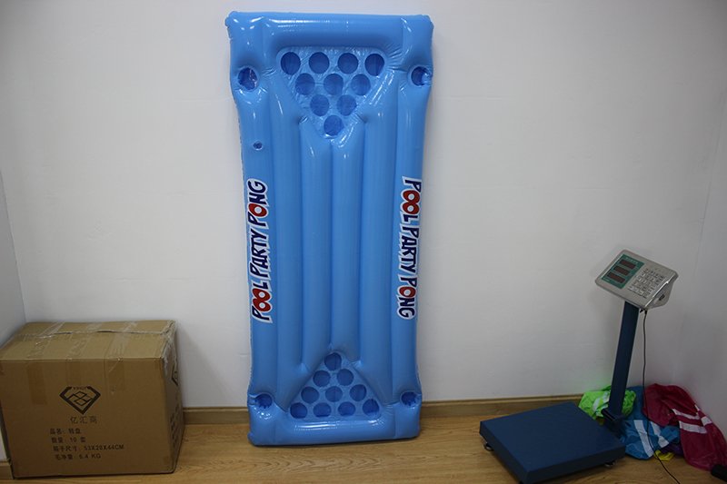 24cup Inflatable Beer Pong Table Pool Float Air Mattress Summer Water Party Lounge Ice Bucket Cooler Durable Pvc Material - 4