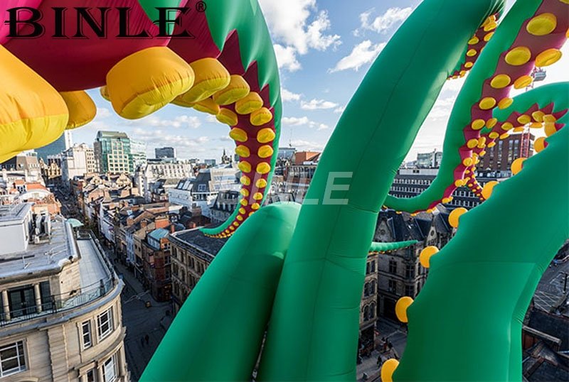 Green Giant Inflatable Octopus Tentacles Jellyfish Balloon For Outdoor Festive Party Decorations - 4 Green Giant Inflatable Octopus Tentacles Jellyfish Balloon For Outdoor Festive Party Decorations - 4