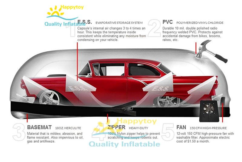 Indoor Inflatable Car Cover Bubble Capsule Dustproof Show Tent For Vehicle Protection Display - 1