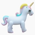 Inflatable 1 25x1 35cm Unicorn Giant Water Sprinkler Pool Float Swim Ring Pegasus Floating Toys Toy Child & Adult - 4