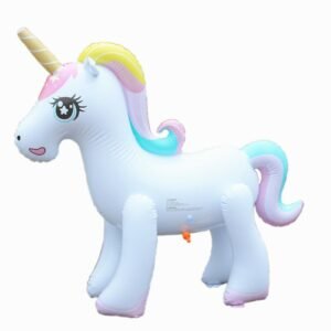 Inflatable 1 25x1 35cm Unicorn Giant Water Sprinkler Pool Float Swim Ring Pegasus Floating Toys Toy Child & Adult