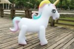 Inflatable 1 25x1 35cm Unicorn Giant Water Sprinkler Pool Float Swim Ring Pegasus Floating Toys Toy Child & Adult - 6