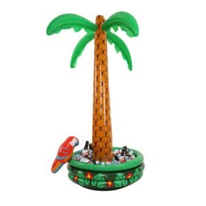 Inflatable Beer Drinks Ice Bucket Pool Air Palm Tree Shape Bar Tray Beach Party Activities Decoration Drink Holder 4 - 2