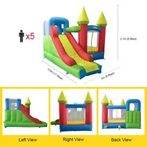 Inflatable Bounce House With Slide Trampoline Bouncy Castle Kids Pvc Oxford 3 5x3x2 7m Christmas Gift Door To - 2