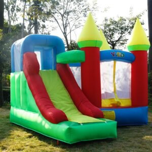 Inflatable Bounce House With Slide Trampoline Bouncy Castle Kids Pvc Oxford 3 5x3x2 7m Christmas Gift Door To