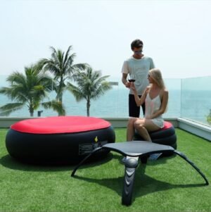 Inflatable Camping Table Outdoor Furniture Air Sofa Folding Children Multiplayer Round With Pump Tools - 2