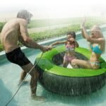 Inflatable Camping Table Outdoor Furniture Air Sofa Folding Children Multiplayer Round With Pump Tools - 3