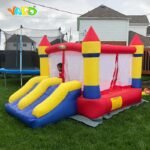 Inflatable Castle 3 7x2 6x2 1m Bouncer Trampolines Bounce House Bouncy Jumping Games Dual Slide & Balls Blower Pvc Oxford Cloth - 2
