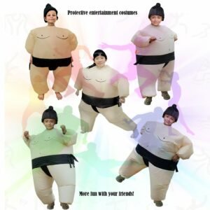 Inflatable Costume Suits Wrestler Halloween For Adult Children Fat Man Party Cosplay Blowup - 2