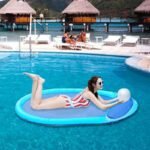 Inflatable Foldable Float Air Mattress Water Floating Chair Beach Bed Pool Lounger Toys Hammock Lying Pvc Swimming Ring