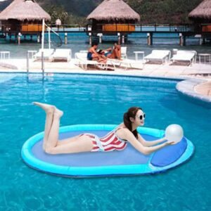 Inflatable Foldable Float Air Mattress Water Floating Chair Beach Bed Pool Lounger Toys Hammock Lying Pvc Swimming Ring