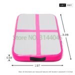 Inflatable Gymnastic Airtrack Tumbling Yoga Air Trampoline Track For Birthday Training Taekwondo Cheerleading 1mx0 6m Pink Blue - 6
